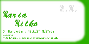 maria milko business card